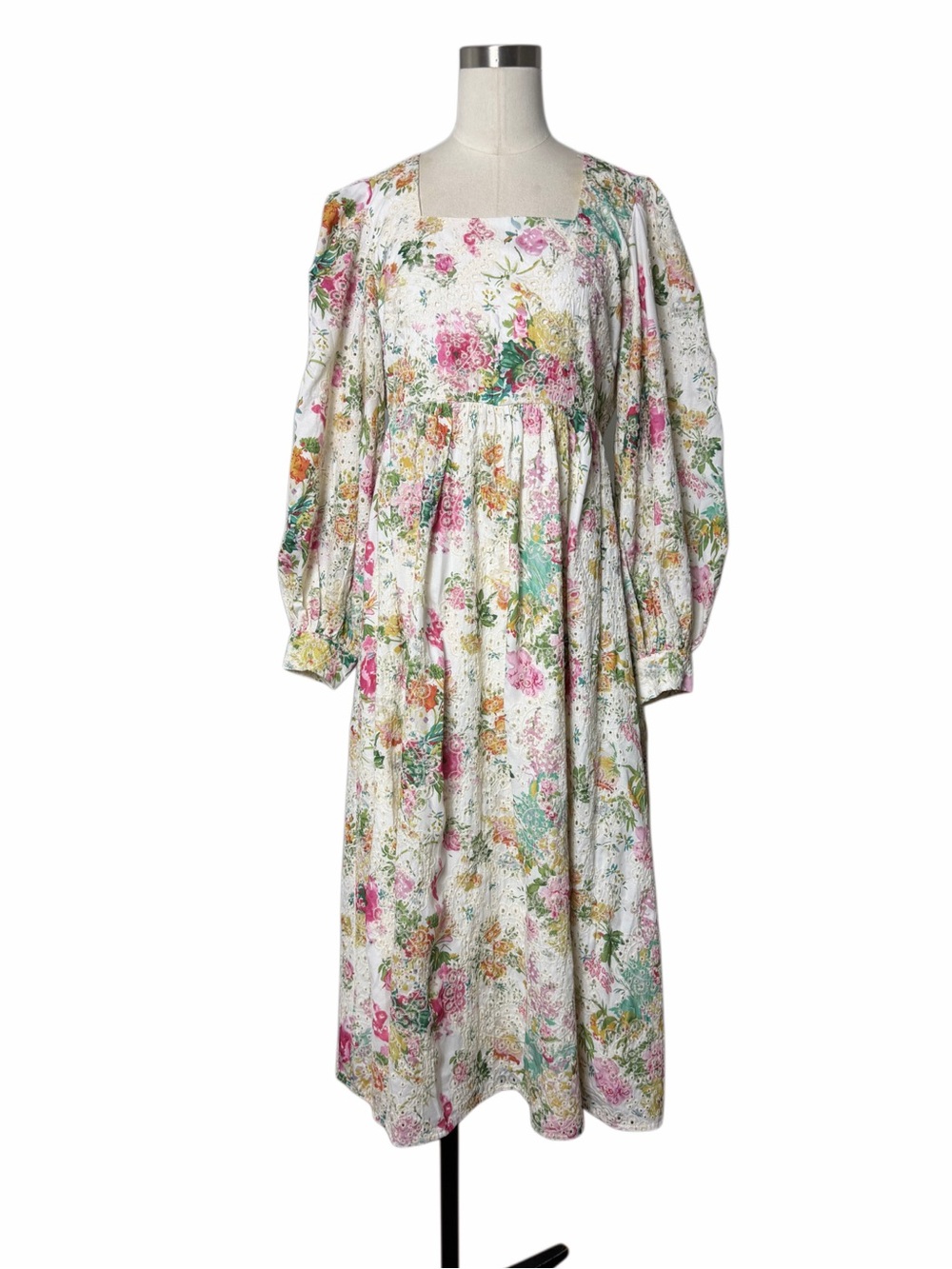 JESSAKAE Floral Embroidered Midi Dress